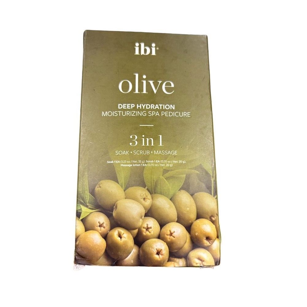 IBI Olive 3 in 1 Spa Pedicure Set Soak Scrub Massage